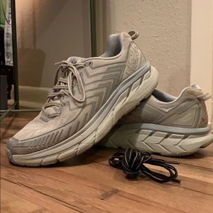 HOKA X OV Cliftons- Mist